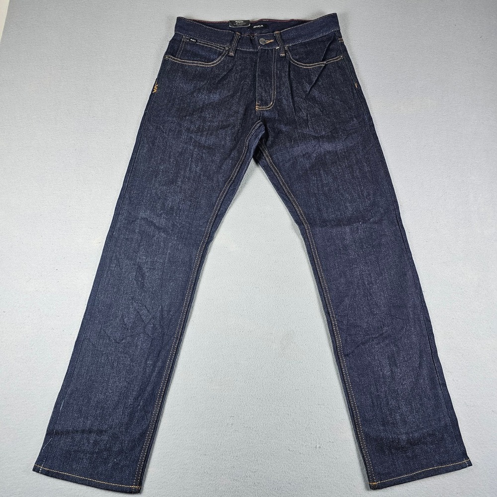 RVCA Week-End Jeans Mens 29x30 Indigo Blue Denim Straight Leg NWT
